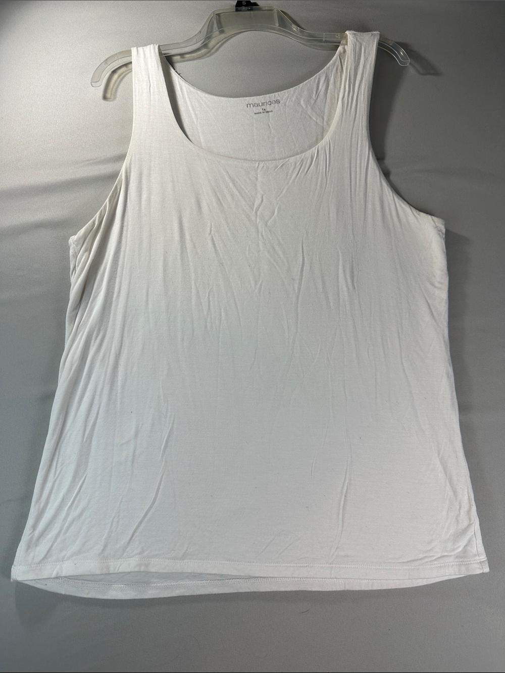 Maurices White Scoop Neck Tank Top 1X Sleeveless